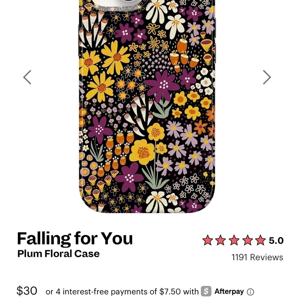Floral Phone Case IPhone 14 Plus- Multicolor New in box.